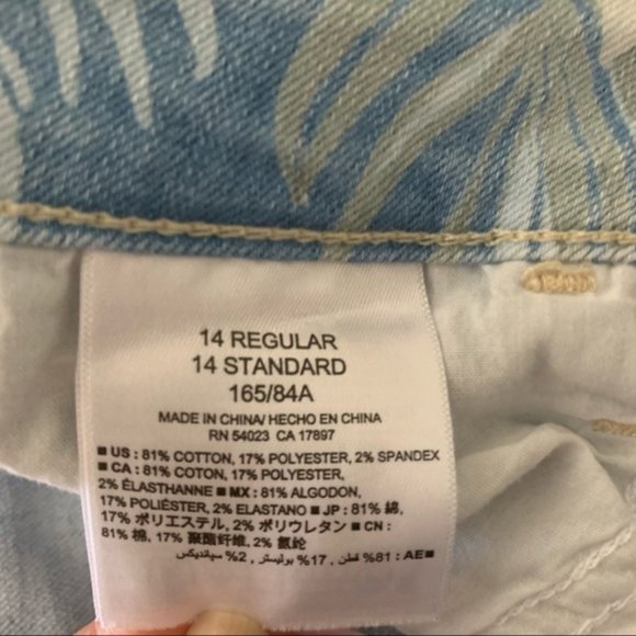 Old Navy Rockstar Jeans Sz 14 Hibiscus print - Picture 5 of 8